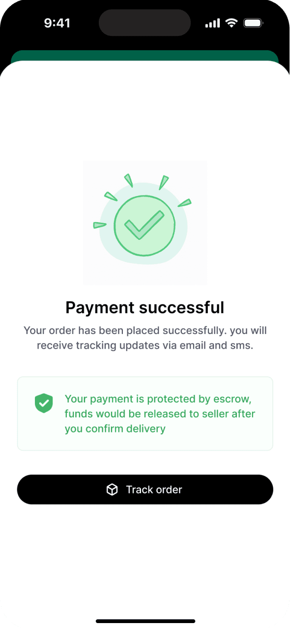 Payva payment successful screen